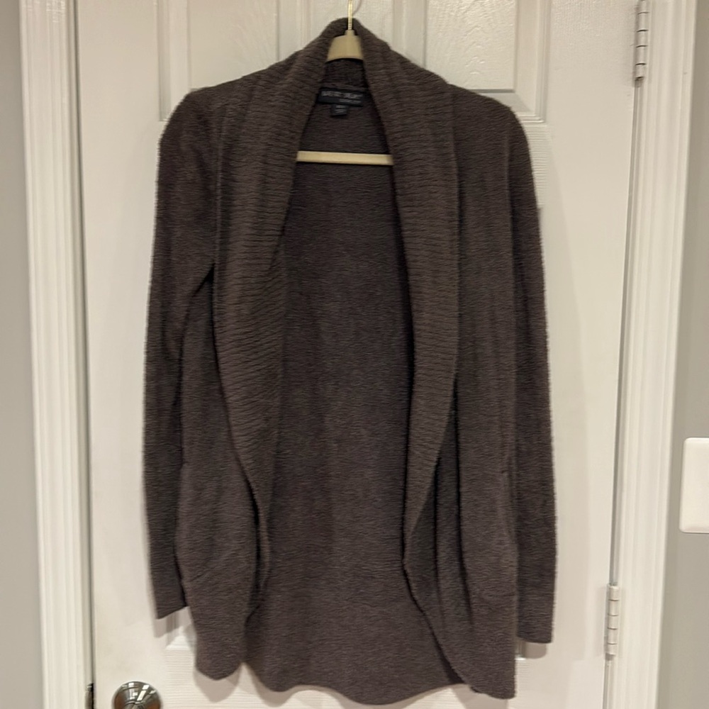 Barefoot Dreams Cozy Chic Lite Grey Cardigan Size XS/S